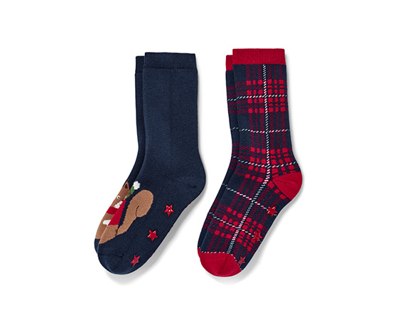 Detské protišmykové ponožky, 2 páry, veverička 670406 z e-shopu Tchibo.sk