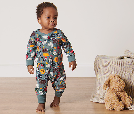 Detské pyžamá, 2 ks, bridlicovomodré a s celoplošnou potlačou 666546 z  e-shopu Tchibo.sk
