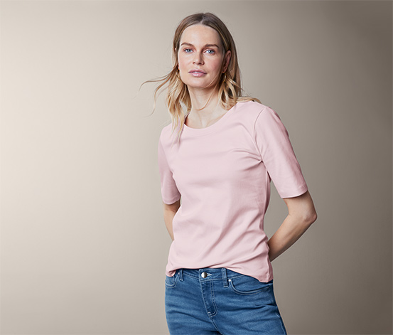 Tričko s polodlhým rukávom, ružové online bestellen bei Tchibo 610019