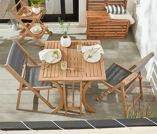Súprava sklápacieho balkónového nábytku »Lenja« s textilným výpletom 650153  z e-shopu Tchibo.sk