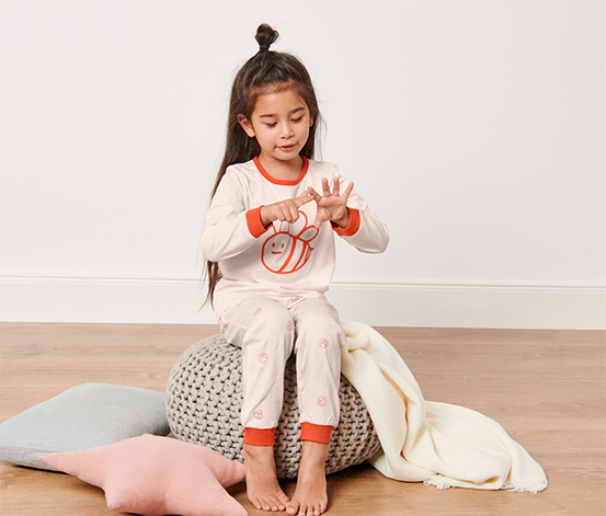 Detské pyžamo, kombinácia ružovej a modrej, 2 ks 656570 z e-shopu Tchibo.sk