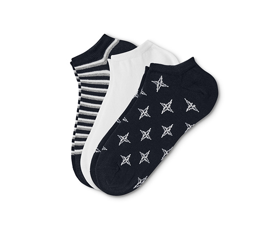Krátke ponožky, 3 páry, vzorované 615529 z e-shopu Tchibo.sk