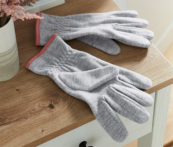 Flísové rukavice, sivé 626677 z e-shopu Tchibo.sk
