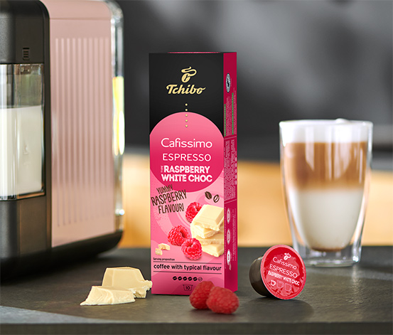 Flavoured Espresso – Raspberry White Choc – 10 kapsúl 495038 z e-shopu  Tchibo.sk