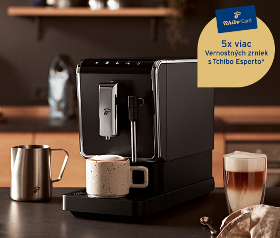 Plnoautomatický kávovar Esperto Latte + 1 kg kávy Barista pre držiteľov  TchiboCard* 377042 z e-shopu Tchibo.sk