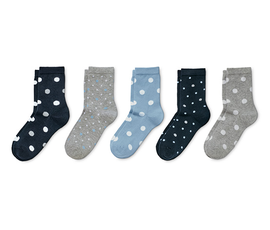 Ponožky, bodkované, 5 párov 633087 z e-shopu Tchibo.sk