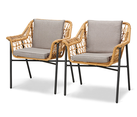 Jedálenské stoličky s polyratanovým výpletom, 2 ks 655139 z e-shopu  Tchibo.sk