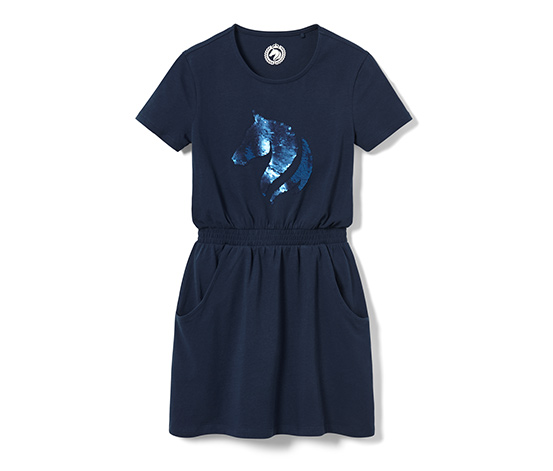 Detské džersejové šaty s obojstrannými flitrami 661302 z e-shopu Tchibo.sk