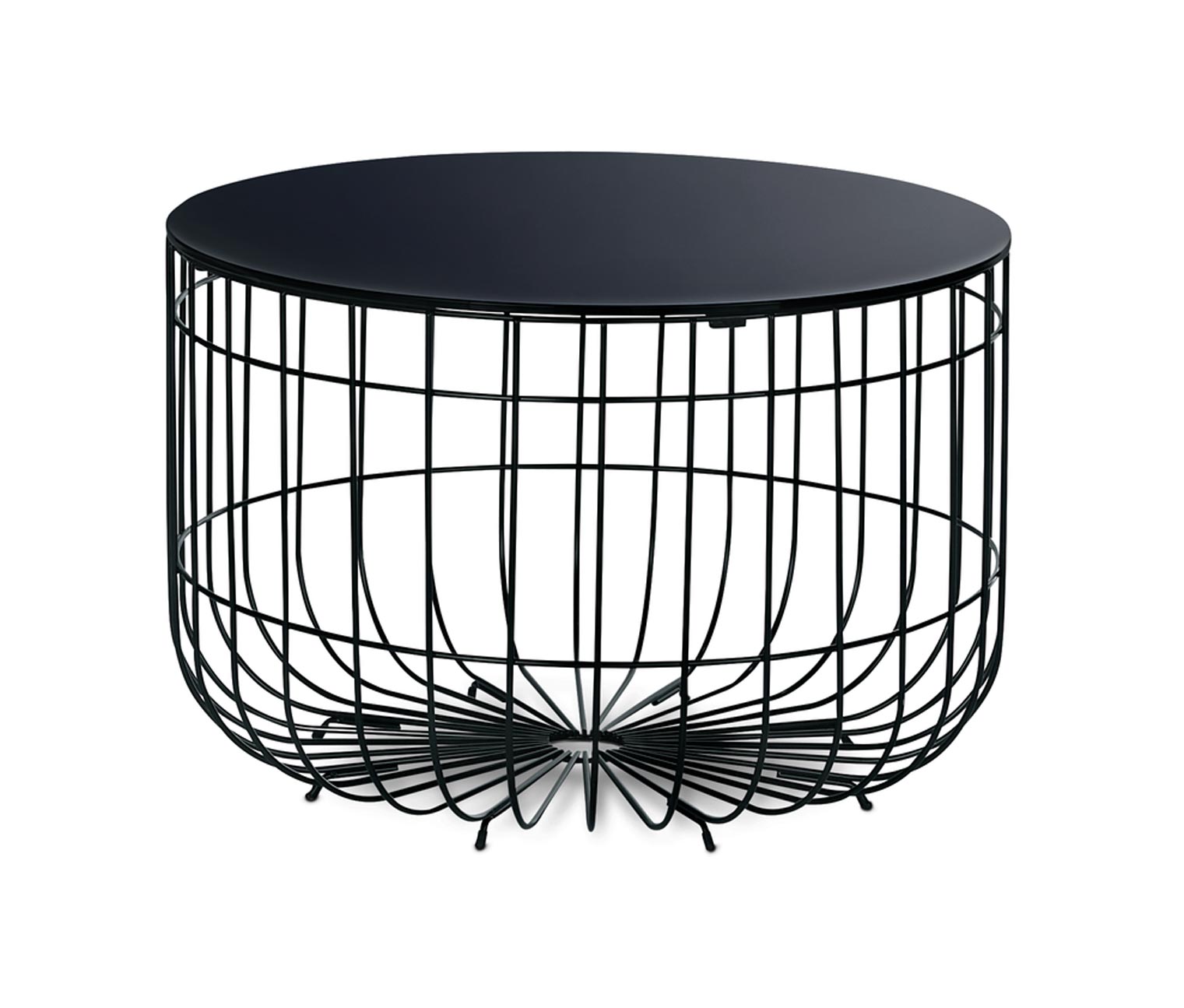Okrúhly konferenčný stolík so sklenenou doskou, čierny 624095 z e-shopu  Tchibo.sk