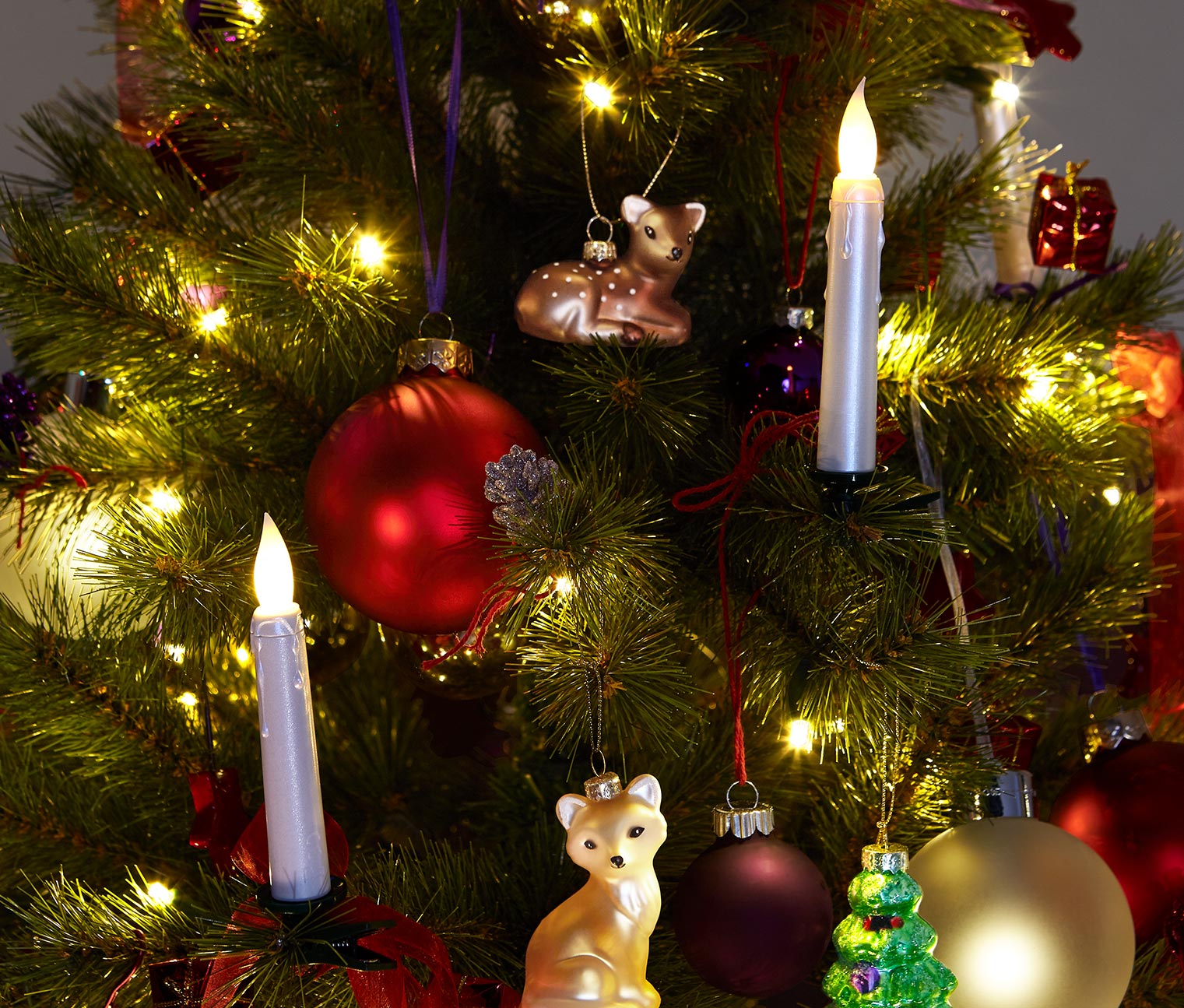 Sviečky s LED na vianočný stromček, 30 ks