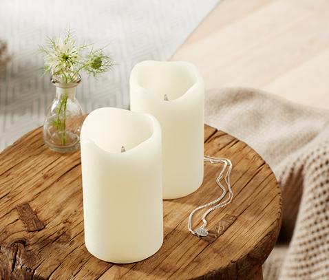 Sviečky z pravého vosku s LED, 2 ks online bestellen bei Tchibo 321173