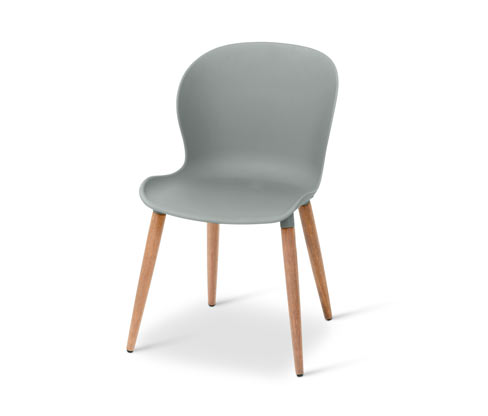 Škrupinová stolička z recyklovaného plastu, sivá | idealia.sk - doplnky,  dekorácie, bytový textil pre domácnosť
