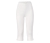 Trojštvrťové elastické nohavice, biele